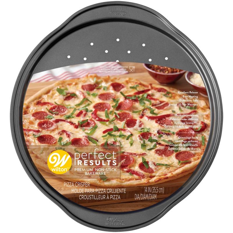 Perfect Results Premium Non-Stick Pizza Crisper Pan, 14-Inch