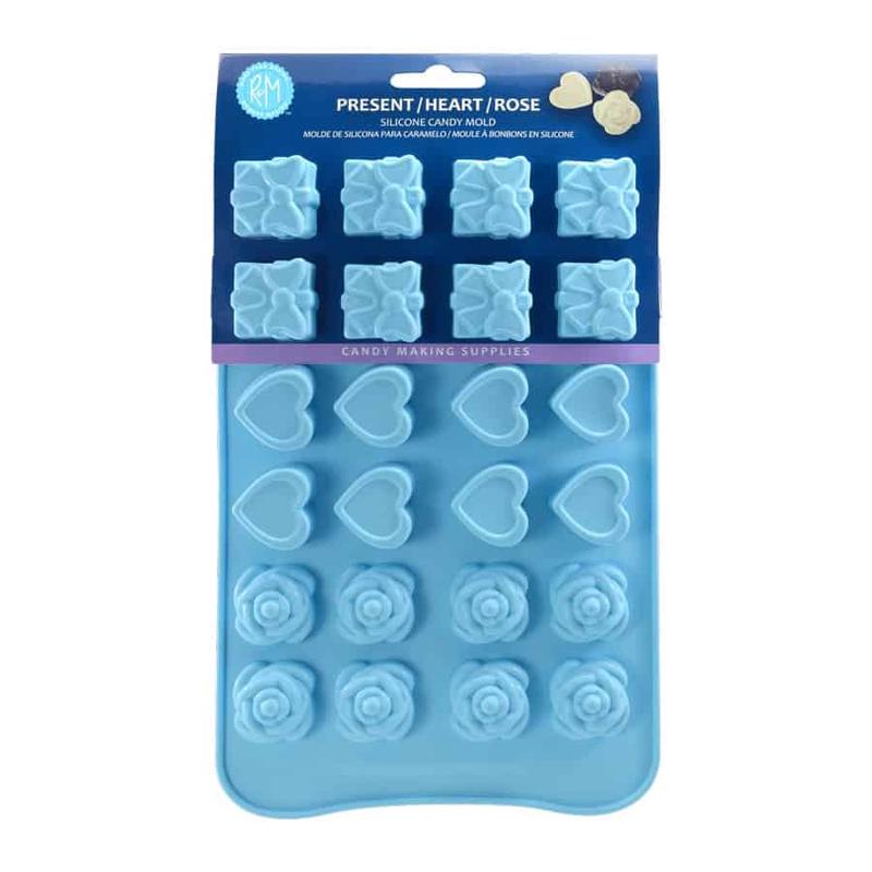 Present, Heart and Rose Silicone Candy Mold