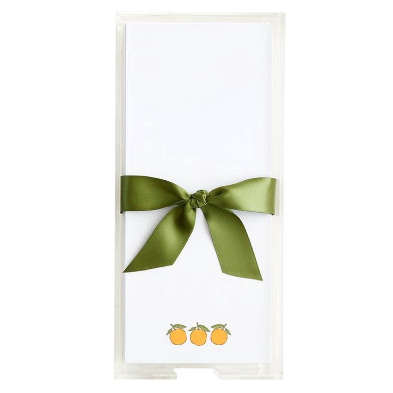 Rectangle Notepaper with Acrylic Tray // Oranges