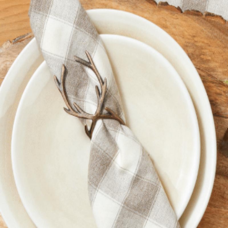 Silver Antler Napkin Ring