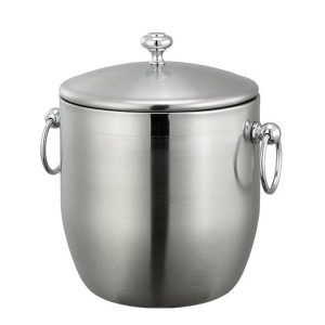 Stainless Ice Bucket with Band, Double Wall, 3 Liter