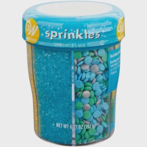 Wilton Blue, Yellow and Teal 6-Cell Sprinkle Mix