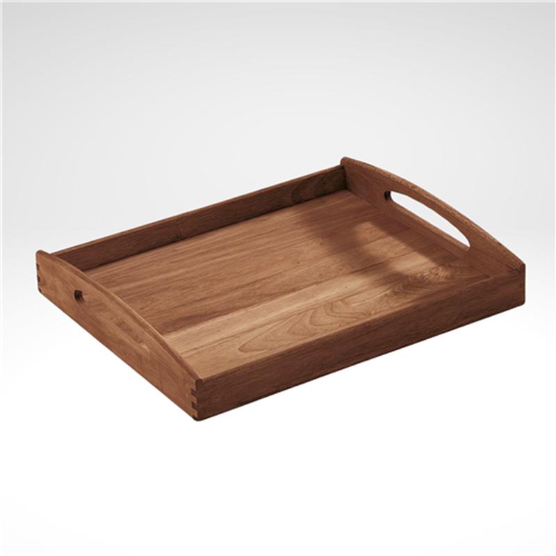 Acacia Wood Serving Tray, Rectangular, 17" x 14" x 2.75"
