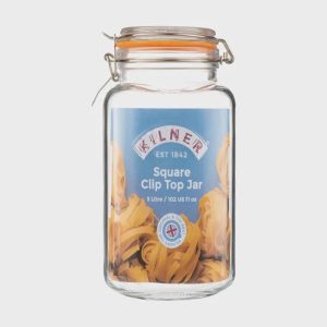 Clip Top Square Jar  3 Litre