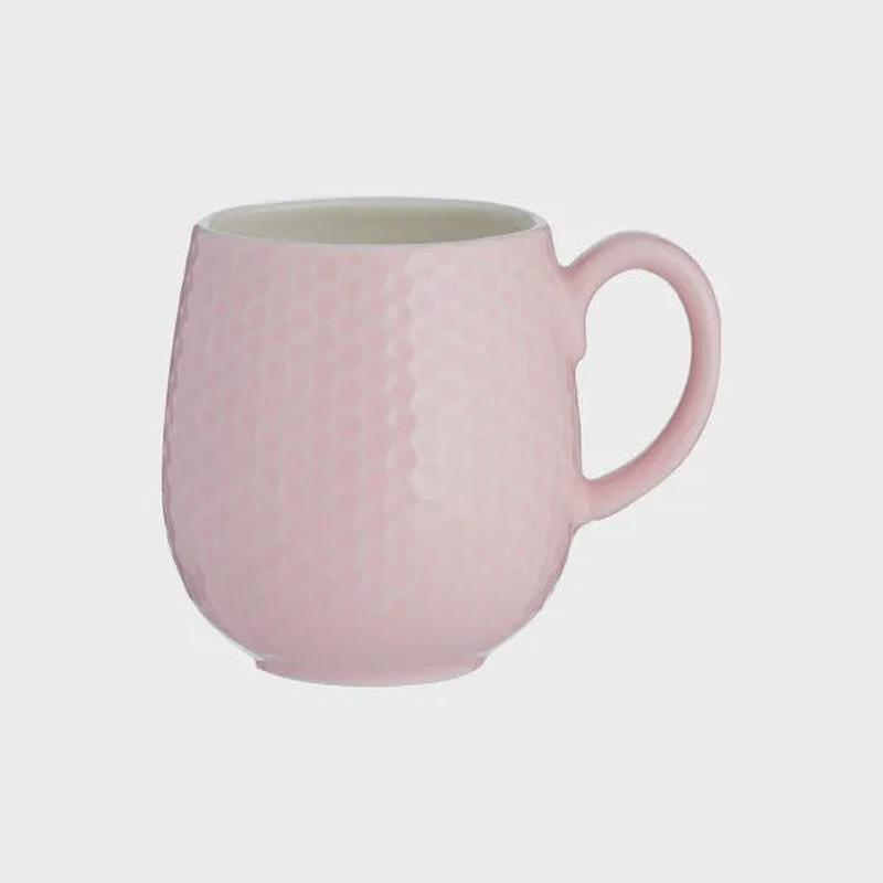 Embossed Honeycomb Pink Mug 350ml