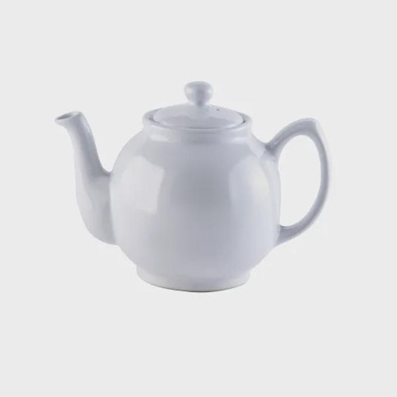 White Teapot // 6 Cups
