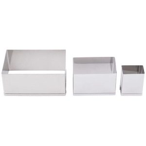 3-Piece Stainless Steel Rectangular Cutter Set