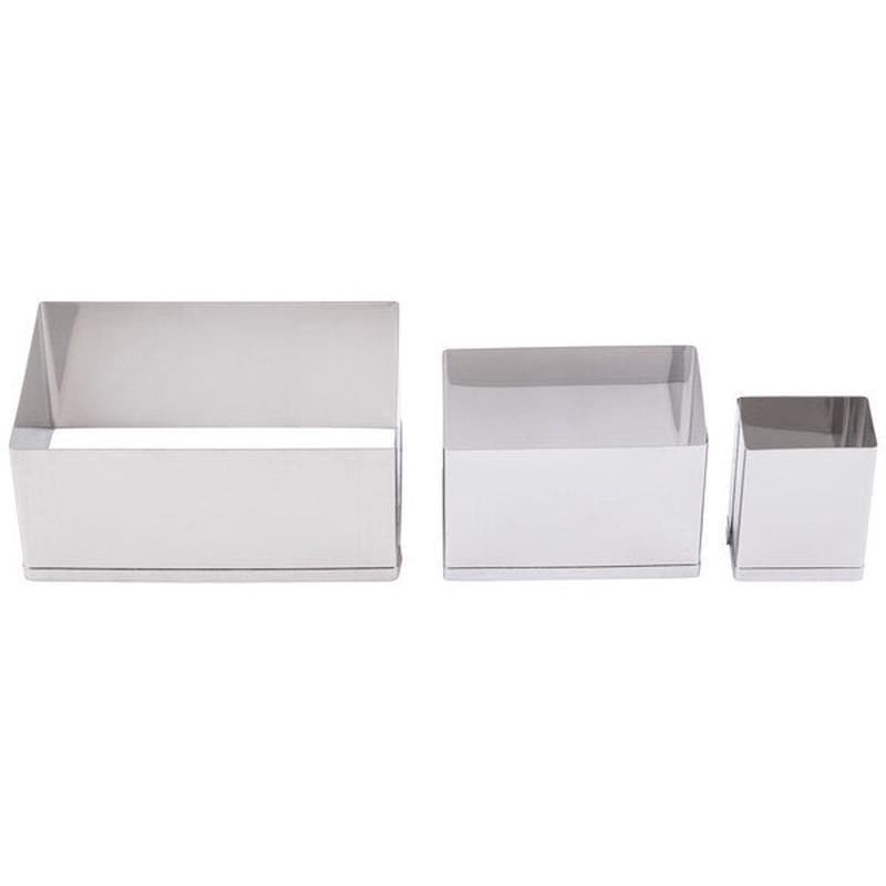 3-Piece Stainless Steel Rectangular Cutter Set