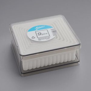 9-Piece Plastic Fluted Square Cutter Set