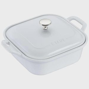 Covered Baking Dish,  White