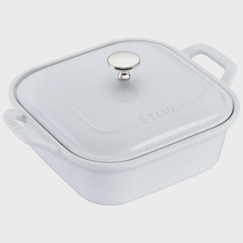 Covered Baking Dish,  White