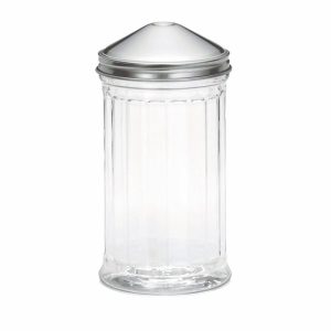 12 oz Plastic Fluted Shaker, Center Top Pour