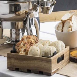 Acacia Wood Display Crate, Half Size, 2" Deep