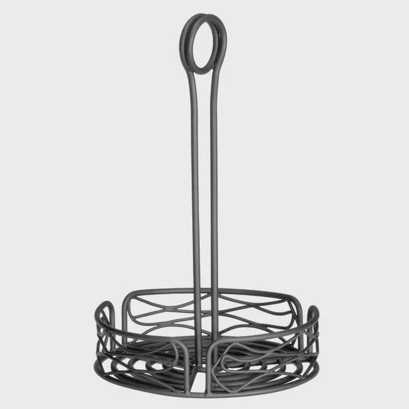 Artisan Versa 7 3/4" Black Wire Condiment Caddy
