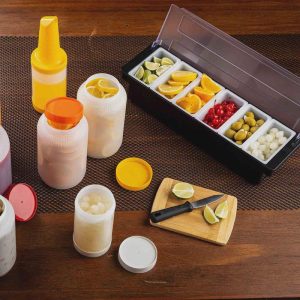 Bar Condiment Holder, 6 Compartments