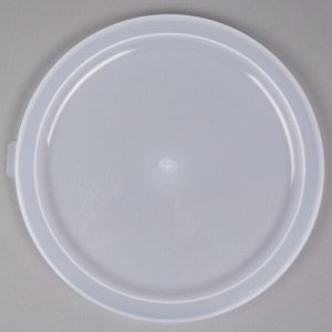 Cambro 12, 18, and 22 Qt. Translucent Round Polypropylene Food Storage Container Lid