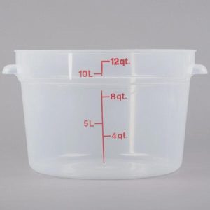 Cambro 12 Qt. Translucent Round Polypropylene Food Storage Container