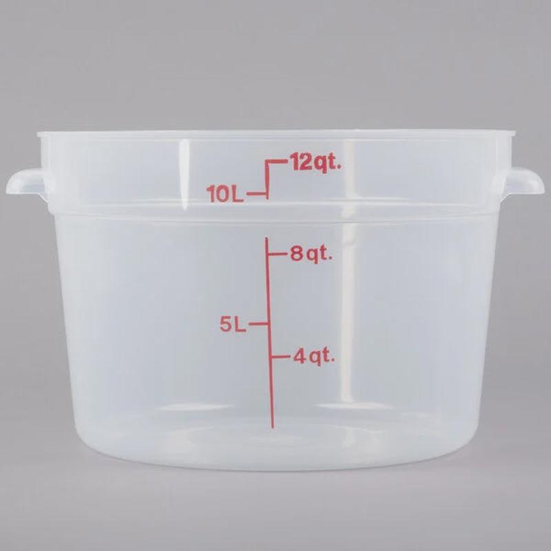 Cambro 12 Qt. Translucent Round Polypropylene Food Storage Container