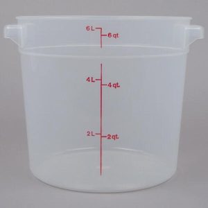 Cambro 6 Qt. Translucent Round Polypropylene Food Storage Container