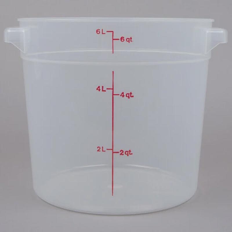 Cambro 6 Qt. Translucent Round Polypropylene Food Storage Container