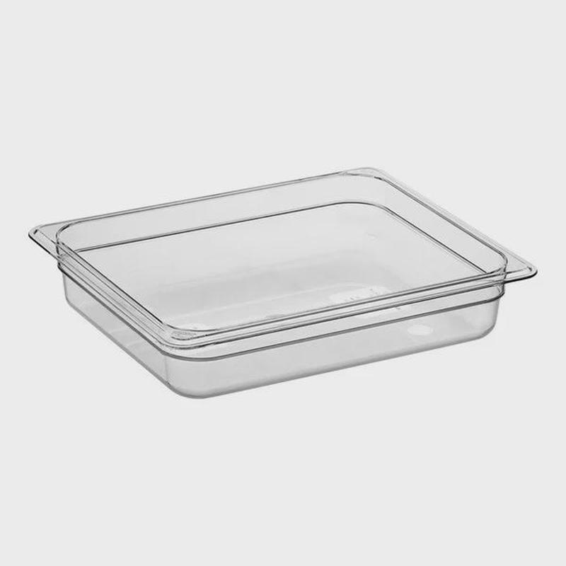 Camwear 1/2 Size Clear Polycarbonate Food Pan | 2 1/2" Deep