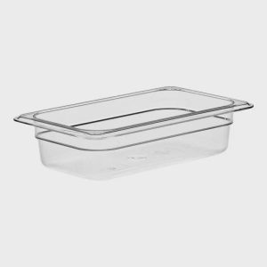 Camwear 1/4 Size Clear Polycarbonate Food Pan | 2 1/2" Deep