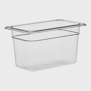 Camwear 1/4 Size Clear Polycarbonate Food Pan | 6" Deep