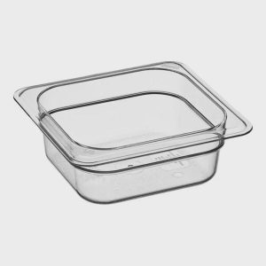 Camwear 1/6 Size Clear Polycarbonate Food Pan | 2 1/2" Deep