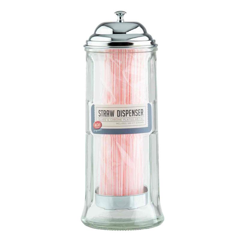 Clear Glass Straw Dispenser
