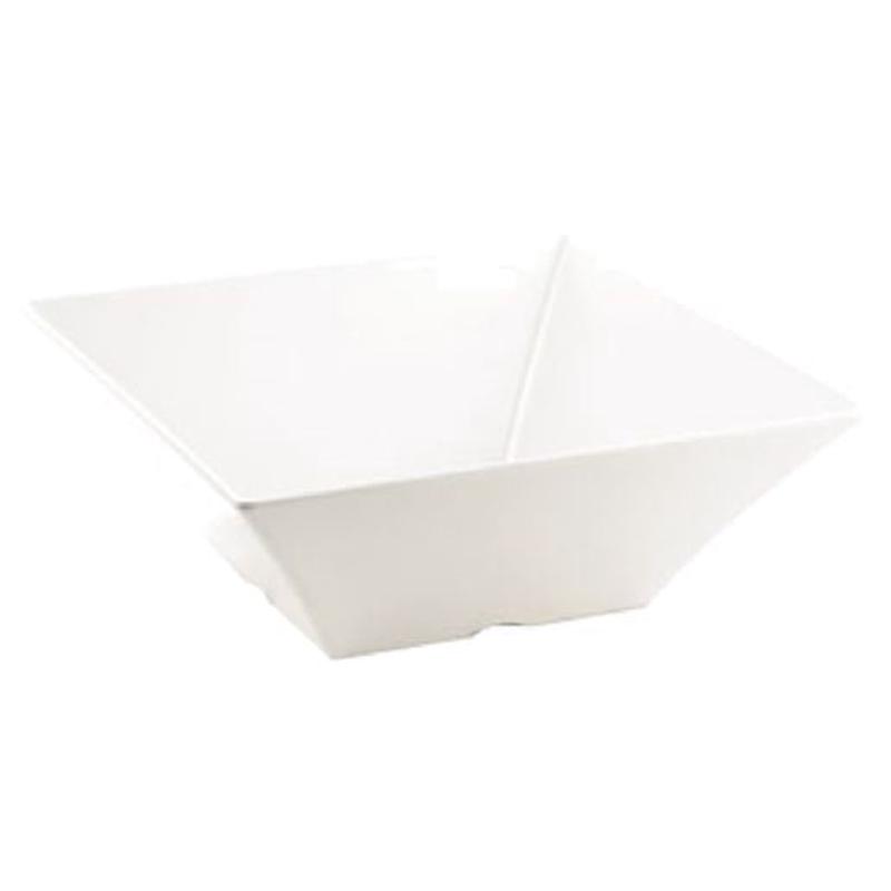 Frostone White 15.75" x 6" Melamine Square Bowl