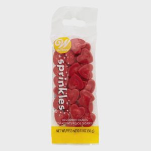 Red Jumbo Hearts Sprinkles Pouch, 1.1 oz