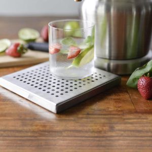 Square 2-Piece Drip Tray, Stainless Steel