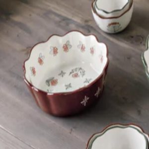 Camellia Stamped Bowl Medium | 5.75 inch
