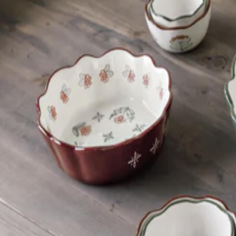 Camellia Stamped Bowl Medium | 5.75 inch