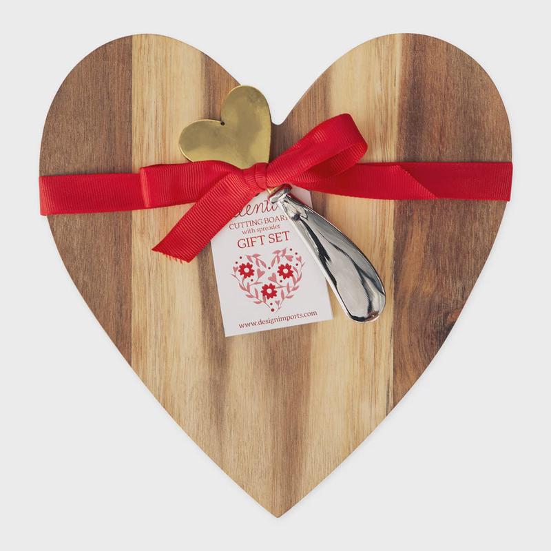 Heart Cutting Board Gift Set