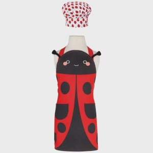 Ladybug Daydream Kid's Apron & Hat Set