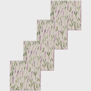 Lavender Printed Napkins | Set of 4