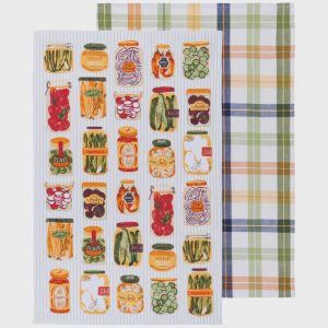 Pickling Printed Cotton Dishtowels | Set of 2