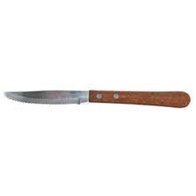 Serrated Wood Steak Knife