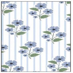 Blue Garden Stripe Kitchen Towel, 16x26