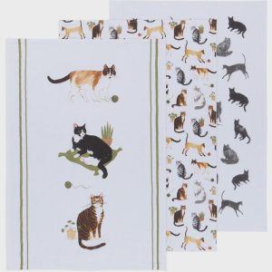 Cat Collective Bakers Floursack Dishtowels, Set of 3