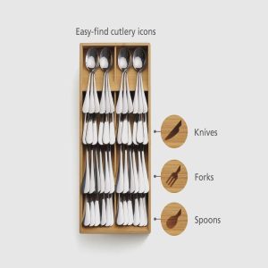 DrawerStore Bamboo Large Cutlery Organiser