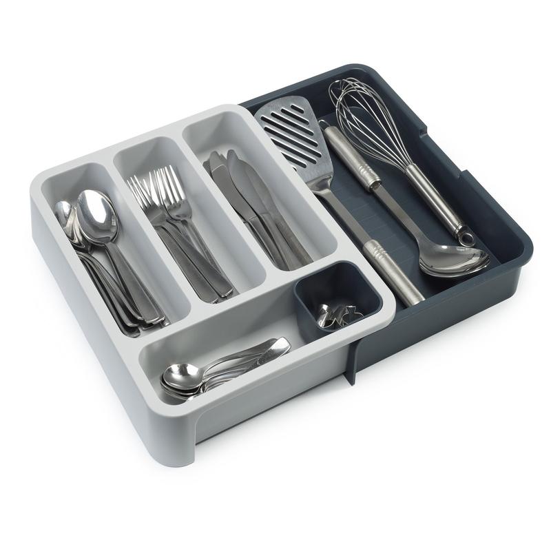 DrawerStore Expandable Cutlery Tray | Grey