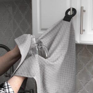 Hook and Hang Kitchen Towel | Titanium