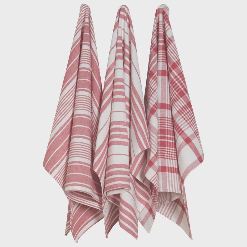Jumbo Red Dishtowels, Set of 3