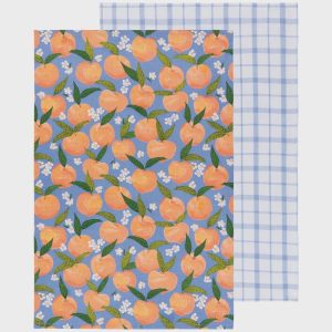 Peaches Dishtowels, Set of 2