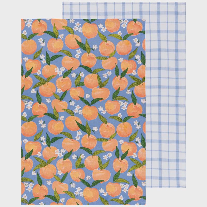 Peaches Dishtowels, Set of 2