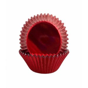 Red Foil Bake Cups, 32 Count