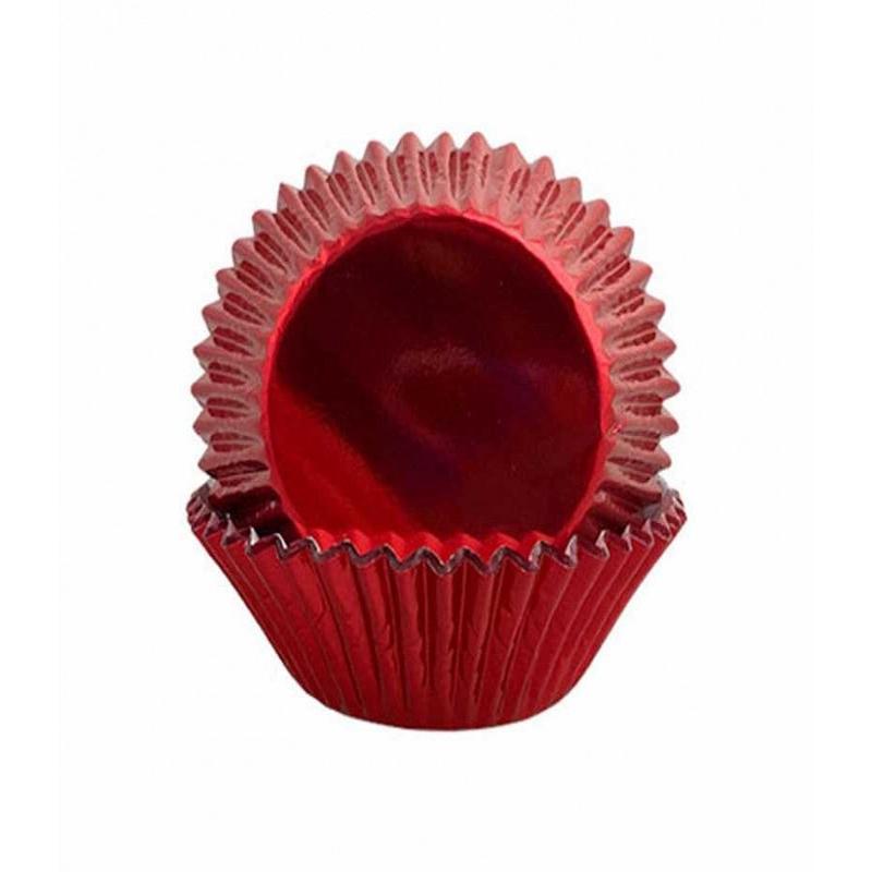 Red Foil Bake Cups, 32 Count