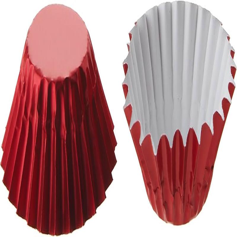 Red Foil Petit Four Bake Cups, 48 Count